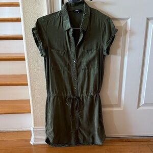 PAIGE Olive Green Shirt Dress